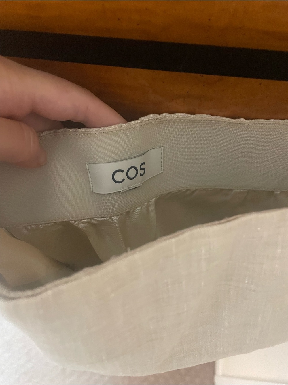 COS Linen Bustier Strapless Top US 10 in Stone - Picture 7 of 7